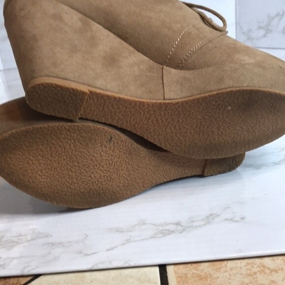Justfab beige platform wedge ankle boots size 9 - Picture 12 of 12